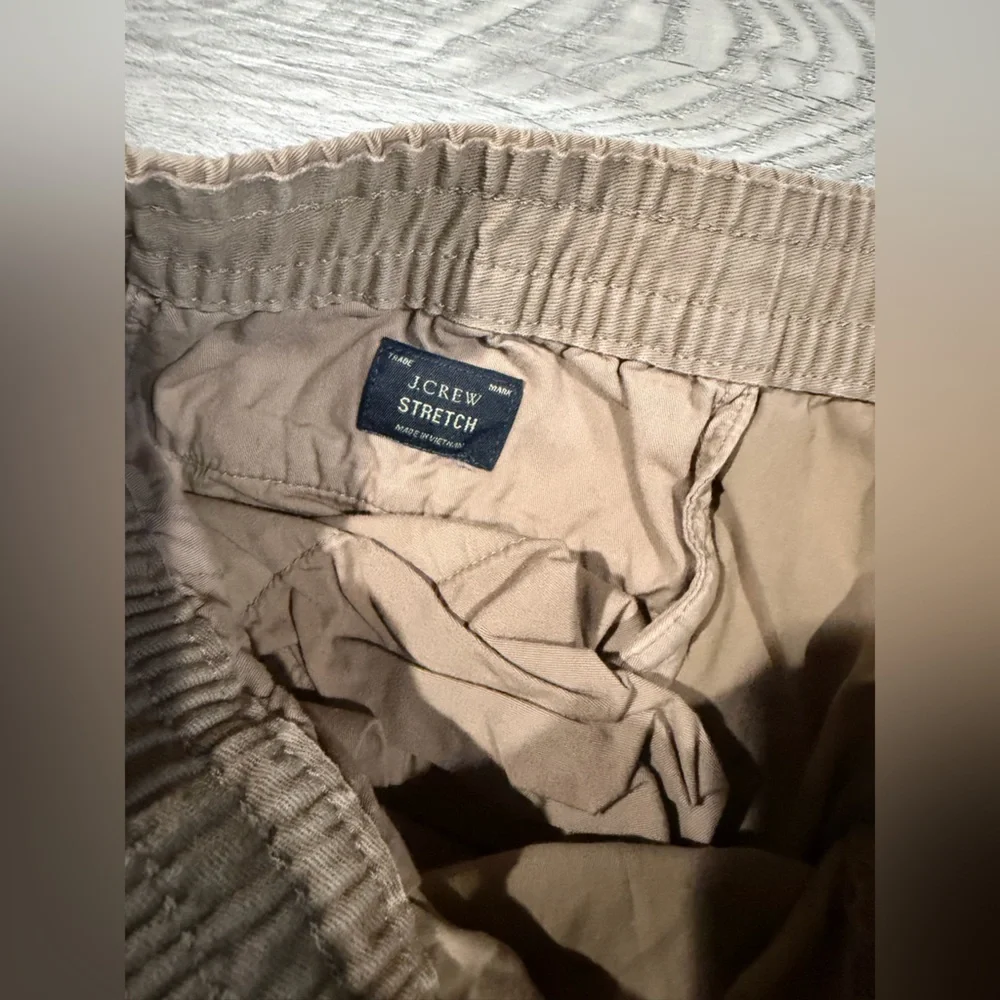 J. Crew Stretch Men's Tan‎ Drawstring Pants Khaki Tan 35